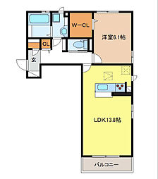 イーストレジデンス 1LDKの間取図画像