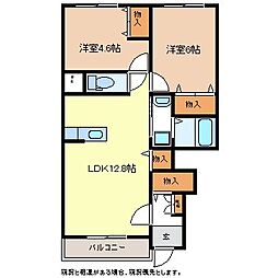 アイリスガーデン 2LDKの間取図画像