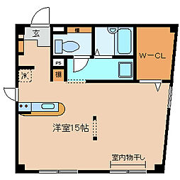 ルミエールMK ワンルームの間取図画像