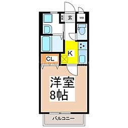 COZY 1階1Kの間取り