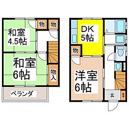 村山ハイツA棟 1階3DKの間取り