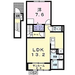 サニーレジデンス 1LDKの間取図画像