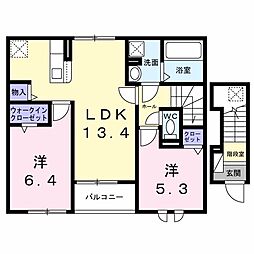 マグノリアコート 青木島 2LDKの間取図画像