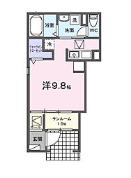 ヒカルサ佐久猿久保II ワンルームの間取図画像