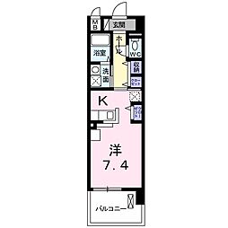 レジデンス・ポプラ ワンルームの間取図画像