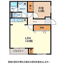 ハイブリッジ城東 1LDKの間取図画像