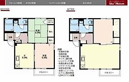 フォーレス砂田A 1LDKの間取図画像