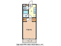 BigWings 1Kの間取図画像