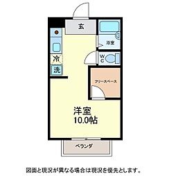 ソニー・ド・レジデンス ワンルームの間取図画像