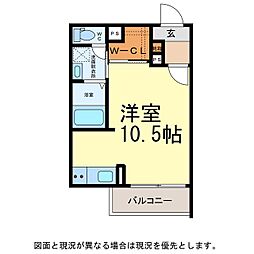 RoyalGrace佐久平 ワンルームの間取図画像