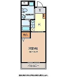 セレナヴィータ浅間 1Kの間取図画像