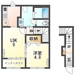 TAKE−G（テイクグラン） 2階1LDKの間取り