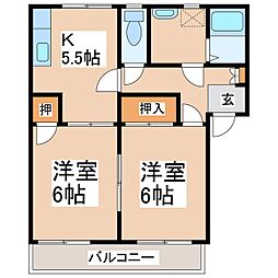 フレグランスユーC 2Kの間取図画像