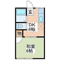 メゾン伊東A 1DKの間取図画像