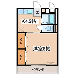 間取図画像 1K