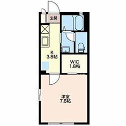 JR篠ノ井線 村井駅 バス15分 松本短大口下車 徒歩2分の賃貸アパート 2階1Kの間取り