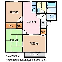 カンパーニュ寿A 3LDKの間取図画像