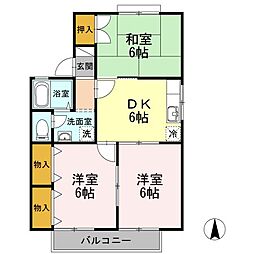 メゾンモランジェ 3DKの間取図画像