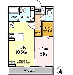 NoA&8245;s Ark 1LDKの間取図画像