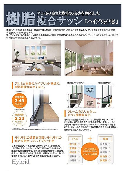 ■□サッシは樹脂混合サッシとなり、断熱性能の高い住まいとなり快適な生活を□■