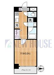 MonteVerde神楽坂 1Kの間取図画像