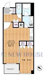 アビテ市ヶ谷納戸町 1LDKの間取図画像