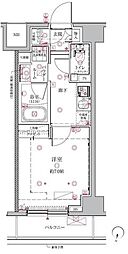 クレイシアＩＤＺ北赤羽 8階1Kの間取り