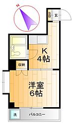 モンテビスタ 1Kの間取図画像