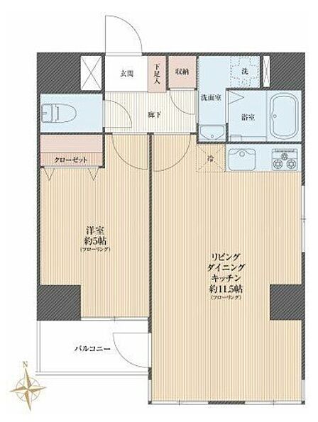 1LDK 間取り