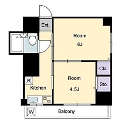 ハイツ西巣鴨 2階2Kの間取り