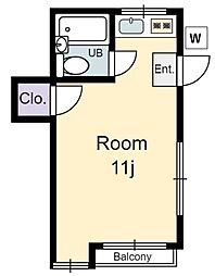 都営三田線 板橋本町駅 徒歩5分の賃貸アパート 2階ワンルームの間取り