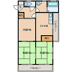 丸吉ビル 3DKの間取図画像