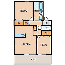 間取図画像 2LDK
