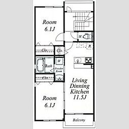 コーエーアビタシオン 2LDKの間取図画像