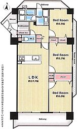サンアメニティ石神弐番館 3LDKの間取り