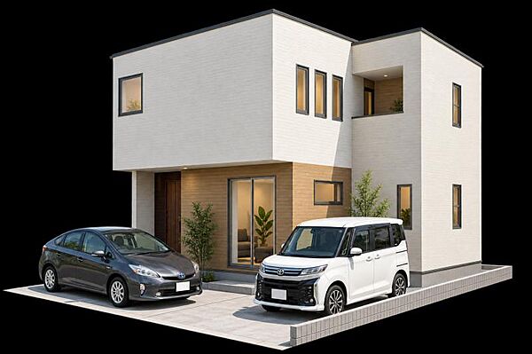 建物プラン例です！白を基調とした清潔感のある外観☆