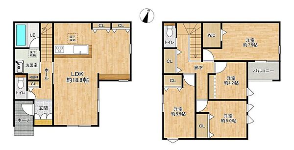 建物プラン例間取りです！