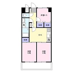 中山八番館 3DKの間取図画像