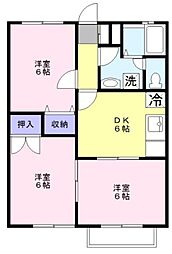 ハイムウチノ 3DKの間取図画像