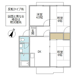 メゾンしずか 3DKの間取図画像