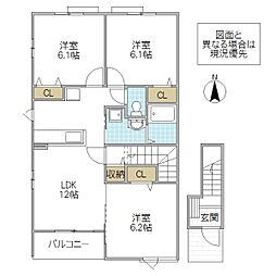 La Luce.S. II 2階3LDKの間取り