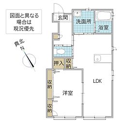 グリーンコーポ 1階1LDKの間取り