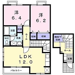 ヴェルレージュ 2LDKの間取図画像
