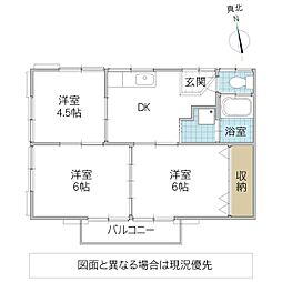 シノハラアパート 3DKの間取図画像
