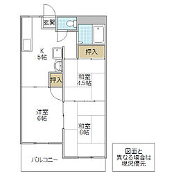 エム・エスビル 3Kの間取図画像