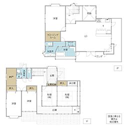 北茨城市華川町車 5SLDKの間取り