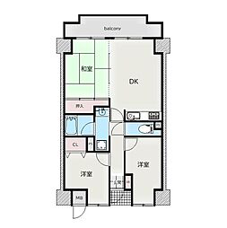 ライオンズマンション和泉上町 3DKの間取図画像
