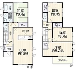 八王子市下柚木 4LDKの間取り