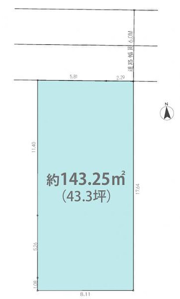 敷地面積は広々とした143.25平米。お車並列3台が駐車可能です(車種によります)