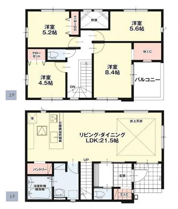 各部屋の広さと豊富な収納がありすっきり広々と暮らしやすい4LDKの間取りです。